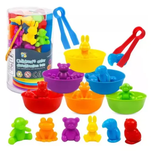 Brinquedo Montessori Ensinando a contar e separar
