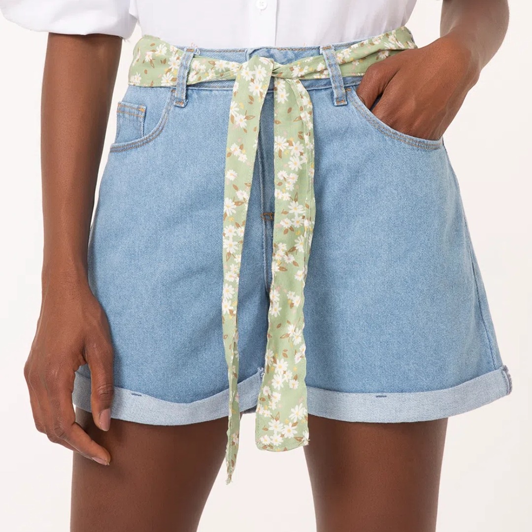 Short jeans midi